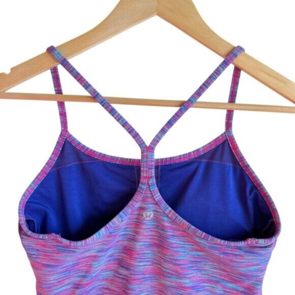 Lululemon Power Y Tank Size 6 Wee Are From Space Dye Purple Multi - Picture 6 of 11